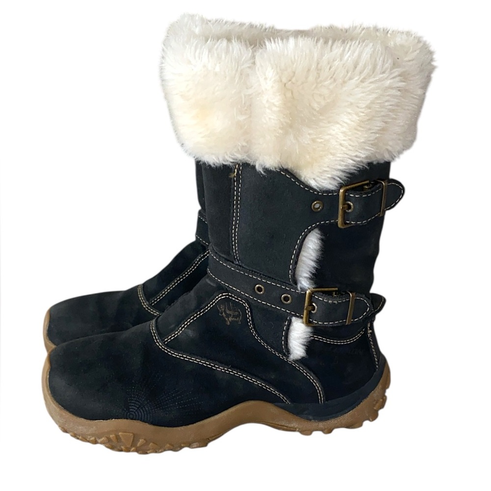 SALOMON Black LHASA SUEDE  FAUX LINED CONTRA GRIP WINTER  BOOTS